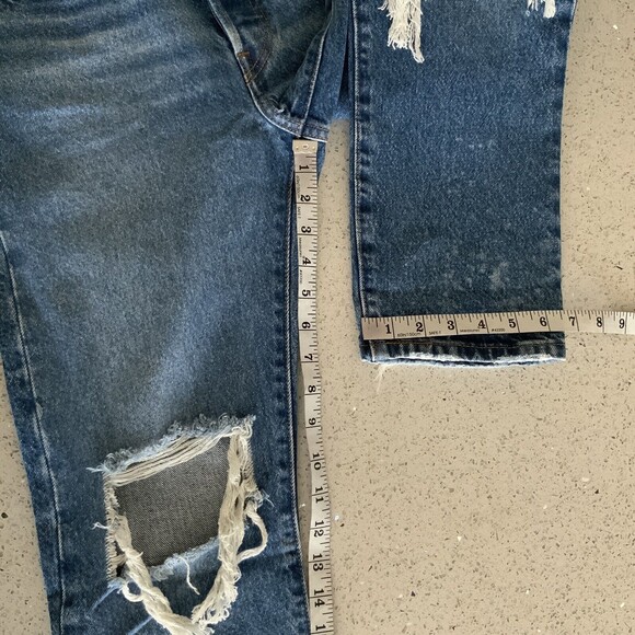 Levi’s Premium 501 Original Cropped Rigid Denim Jeans Blue 26 - Picture 6 of 12